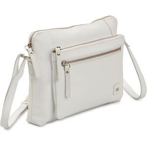 Women White Imported Leather Polyester Small Soft Pebbled Crossbody Shoulder Bag